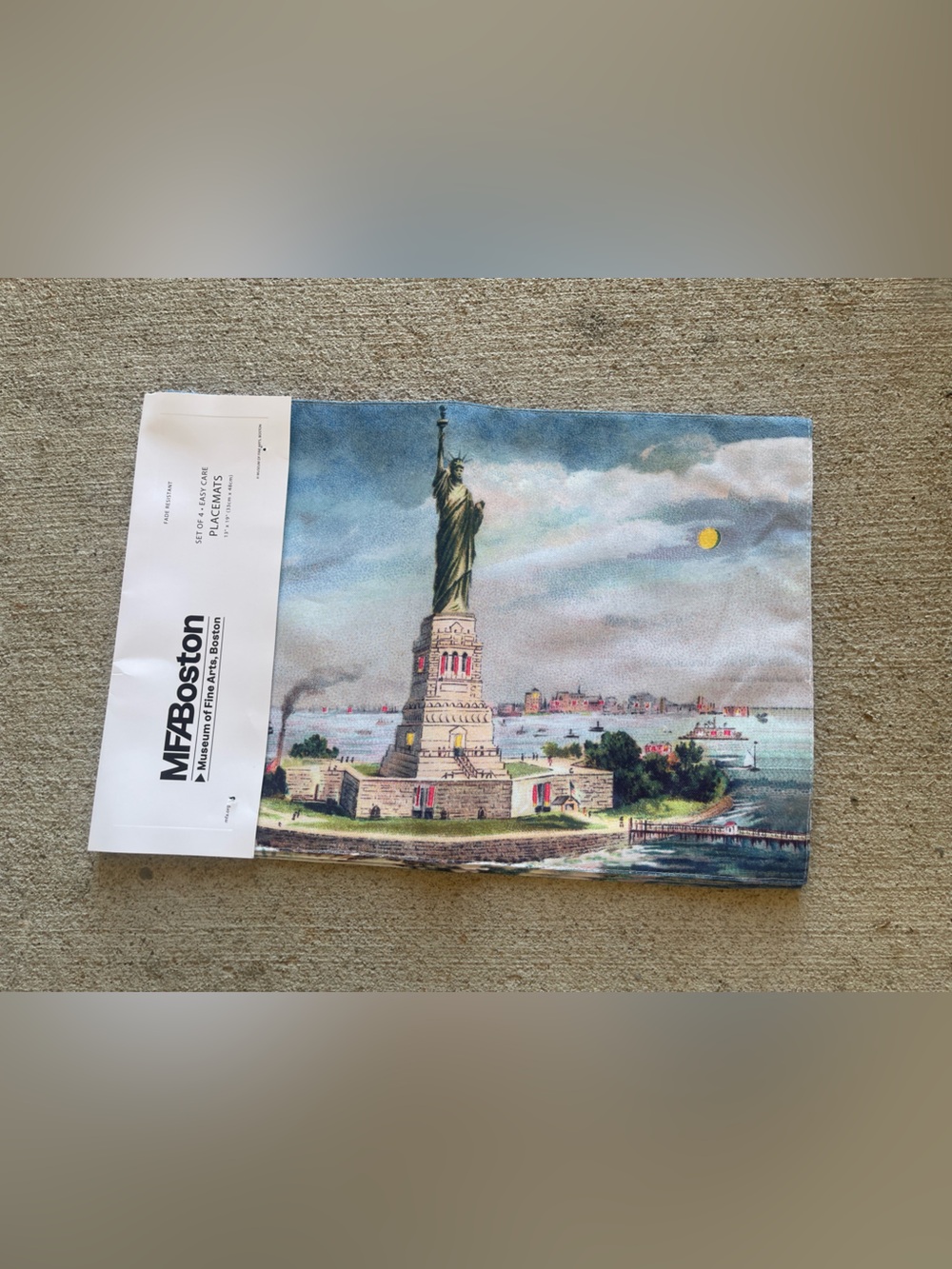 Museum Fine Arts Boston Lady Liberty Statue of Liberty Placemat set 4 -Brand New